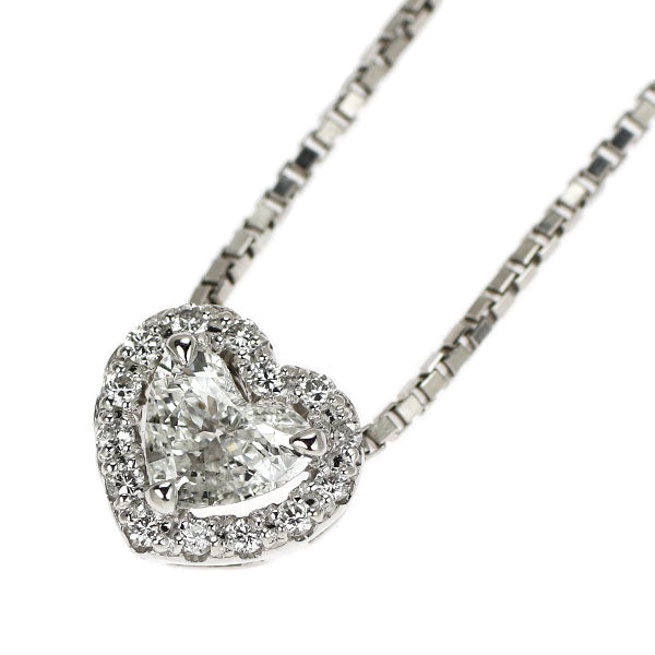 Pt900/ Pt850 Diamond Pendant Necklace 0.209ct 0.07ct Heart