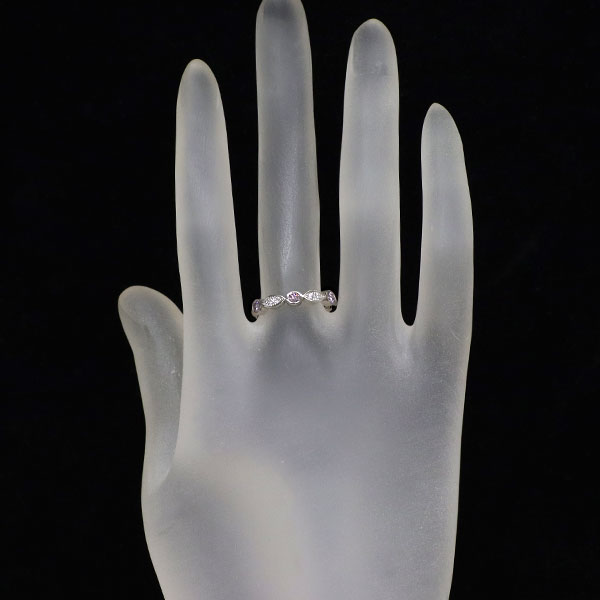 Pt900 Natural pink/colorless diamond ring 0.28ct D0.05ct Rare