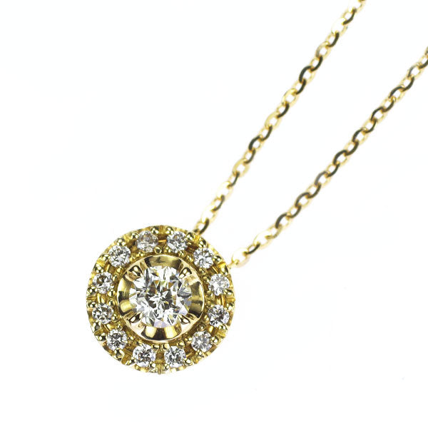 wish upon a star K18YG Diamond Ruby Pendant Necklace 0.095ct D0.05ct Reversible
