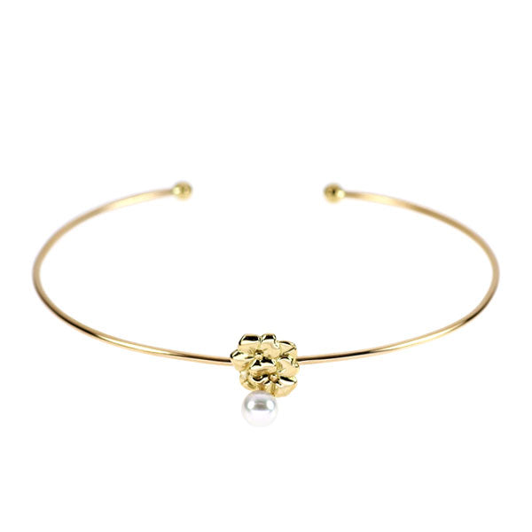 MIKIMOTO K18YG Akoya pearl bangle diameter approx. 5.0mm Flower
