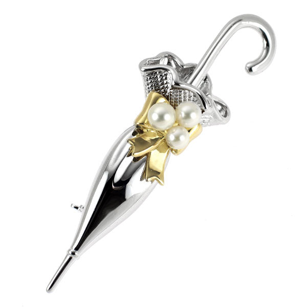 Mikimoto SV/ K18YG Akoya Pearl Brooch Umbrella Diameter approx. 3.2-4.0mm