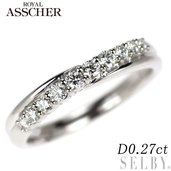 ロイヤルアッシャー Pt900 ダイヤモンド リング 0.27ct