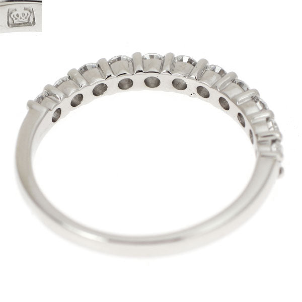 Royal Asscher Pt900 Diamond Ring 0.61ct Half Eternity