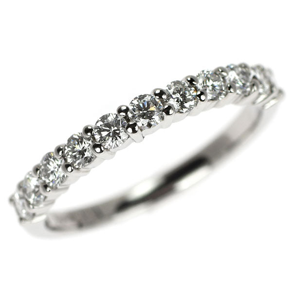 Royal Asscher Pt900 Diamond Ring 0.61ct Half Eternity