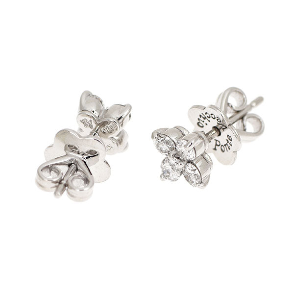 Ponte Vecchio K18WG Diamond Earrings 0.40ct Flower