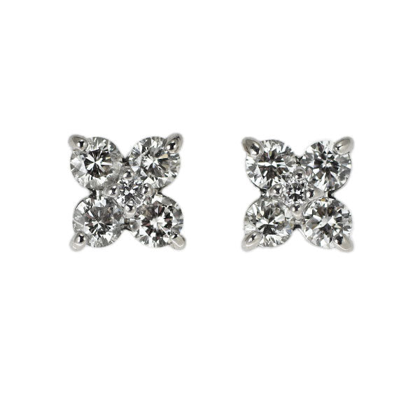 Ponte Vecchio K18WG Diamond Earrings 0.40ct Flower