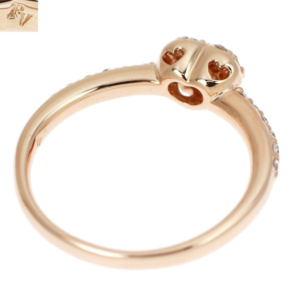 Ponte Vecchio K18PG Diamond Ring 0.25ct Heart Pave