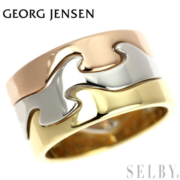 Georg Jensen K18YG/WG/PG Ring Fusion No. 53