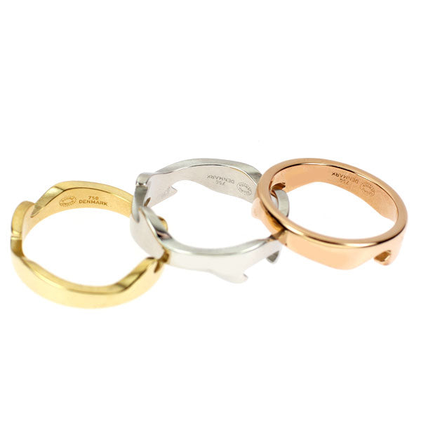 Georg Jensen K18YG/WG/PG Ring Fusion No. 53