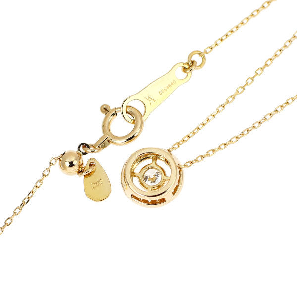 Vendome Aoyama K18YG Diamond Pendant Necklace 0.126ct E VS2 EX D0.06ct