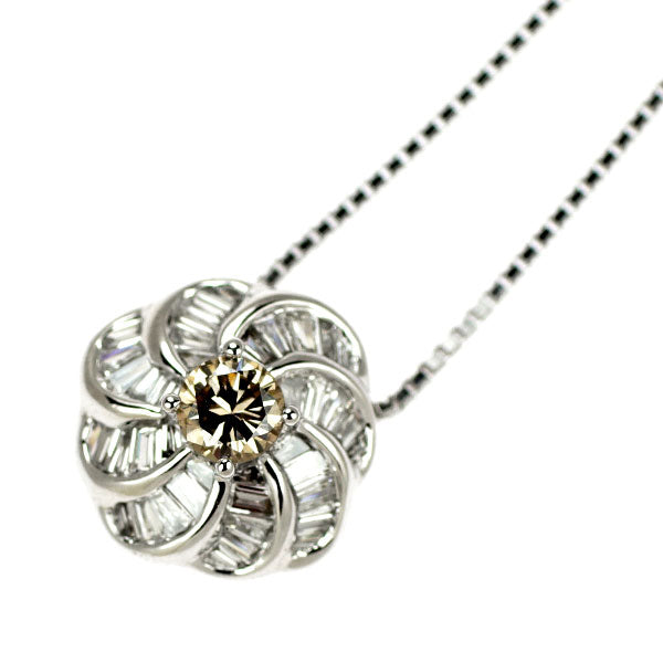 K18WG Diamond Pendant Necklace