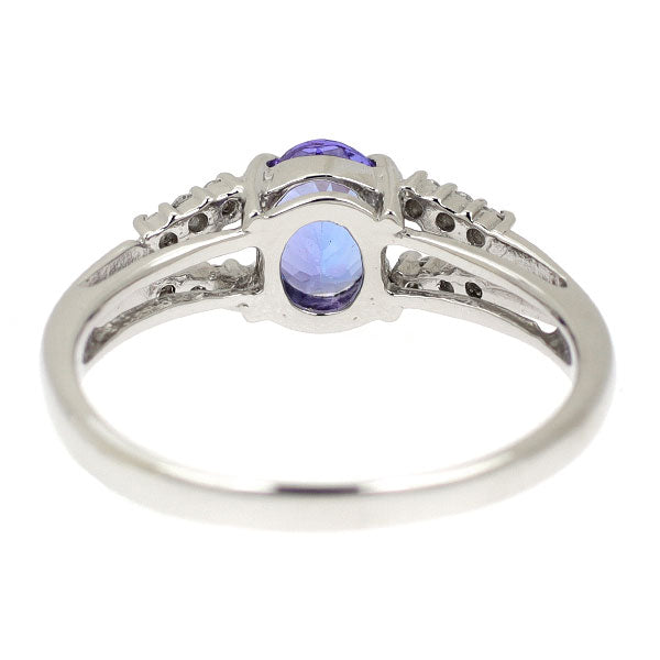 Pt900 Tanzanite Diamond Ring 0.86ct D0.10ct