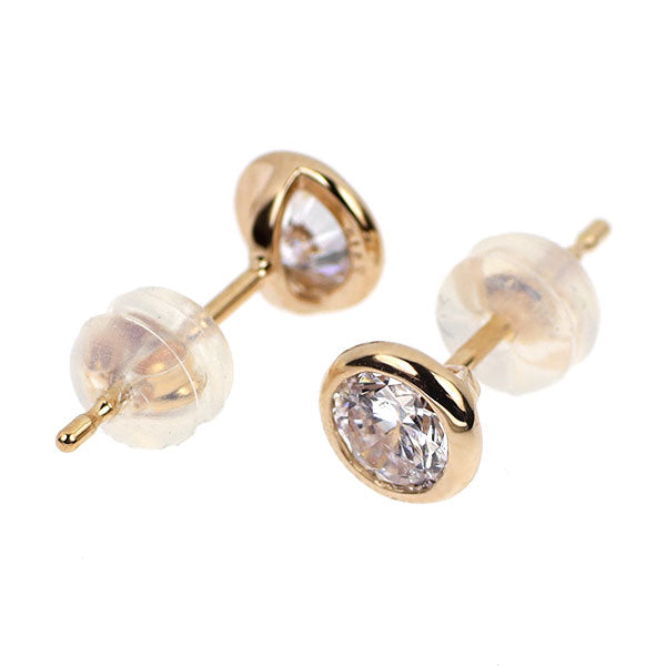 K18PG Natural pink diamond earrings 0.891ct FP SI2