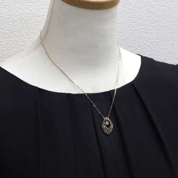 K18WG ダイヤモンド ペンダントネックレス 0.13ct 3WAY
