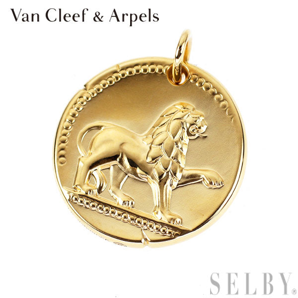 Van Cleef & Arpels K18YG Pendant Top Zodiac Medal Leonis Leo