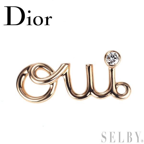 Dior/Dior K18PG Diamond single earrings oui One side only