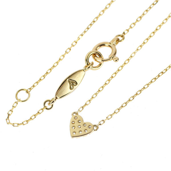 Vivienne Couture/Aker K18YG Diamond Pendant Necklace 0.05ct Heart Pave