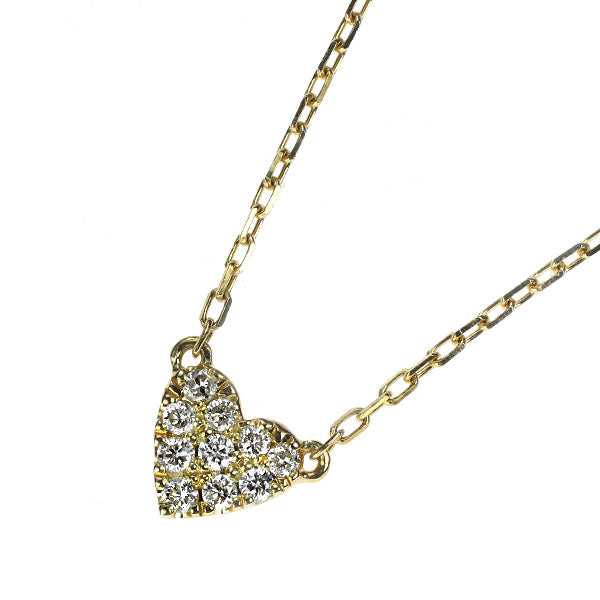 Vivienne Couture/Aker K18YG Diamond Pendant Necklace 0.05ct Heart Pave