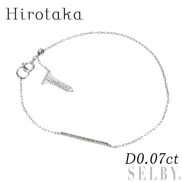 Hirotaka/Hirotaka K10WG Diamond Bracelet 0.07ct GOSSAMER / Gossamer Short Bar