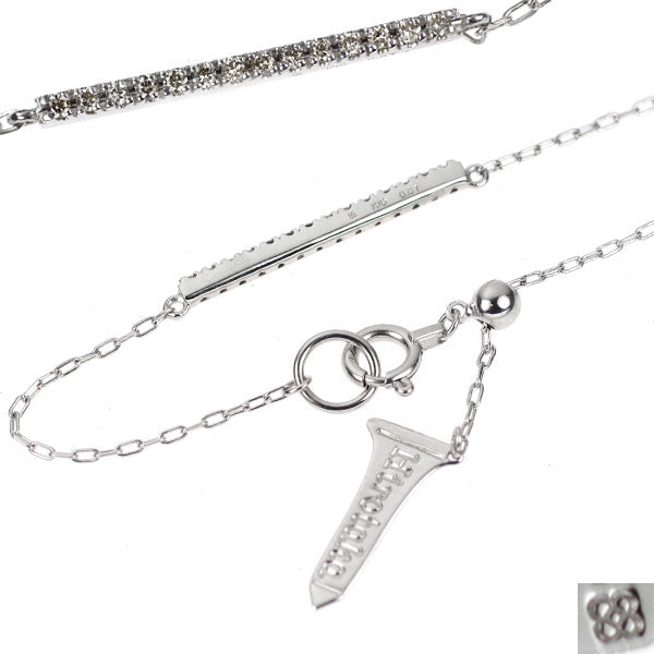 Hirotaka/Hirotaka K10WG Diamond Bracelet 0.07ct GOSSAMER / Gossamer Short Bar