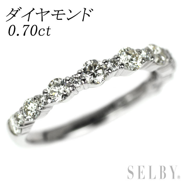 Pt900 Diamond Ring 0.70ct Half Eternity