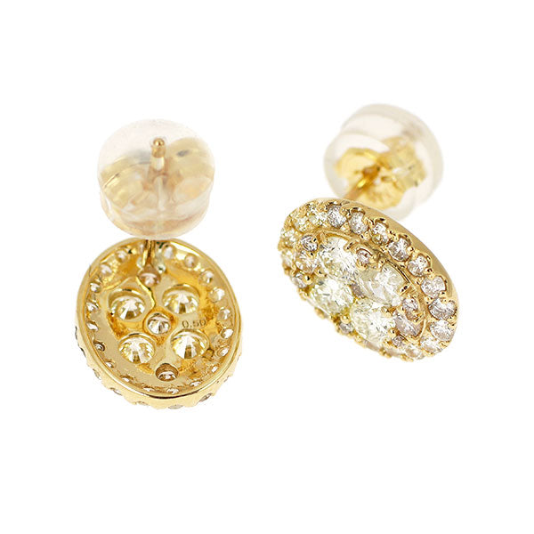 K18YG ダイヤモンド ピアス 1.00ct パヴェ