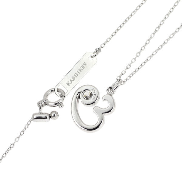 Kashikei/Forevermark K18WG Diamond Pendant Necklace 0.15ct Initial "E"
