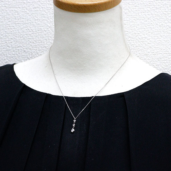 Vendome Aoyama Pt950/ Pt850 Diamond Pendant Necklace 0.20ct