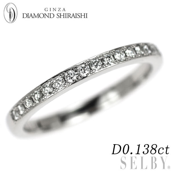 Diamond Shiraishi Pt950 Diamond Ring 0.138ct Half Eternity