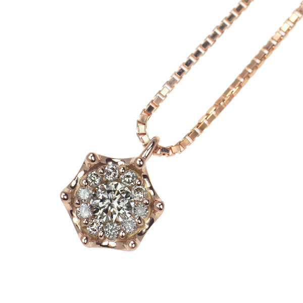 K18PG ダイヤモンド ペンダントネックレス 0.15ct