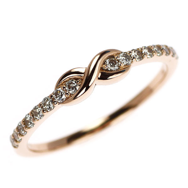 K18PG ダイヤモンド リング 0.20ct ハーフエタニティ