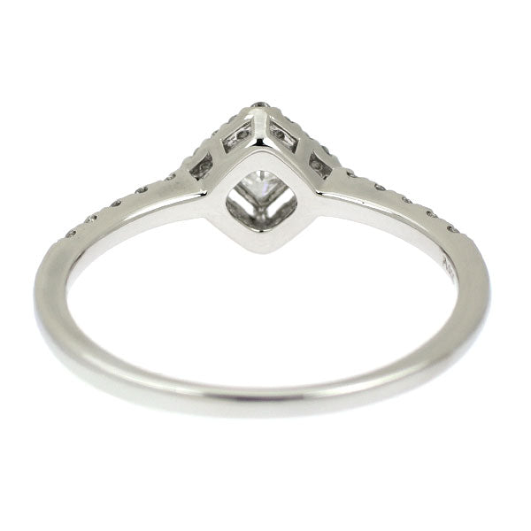 Pt900 プリンセスカット ダイヤモンド リング 0.217ct D SI2 D0.15ct