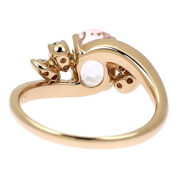 K18PG モルガナイト ダイヤモンド リング 1.09ct D0.16ct