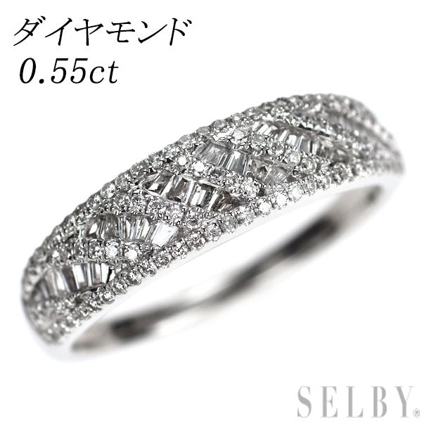 K18WG ダイヤモンド リング 0.55ct