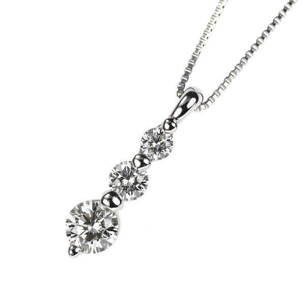 Pt900/ Pt850 ダイヤモンド ペンダントネックレス 0.40ct
