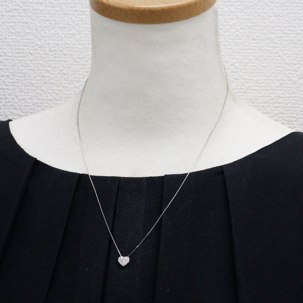 K18WG ダイヤモンド ペンダントネックレス 0.30ct ハート