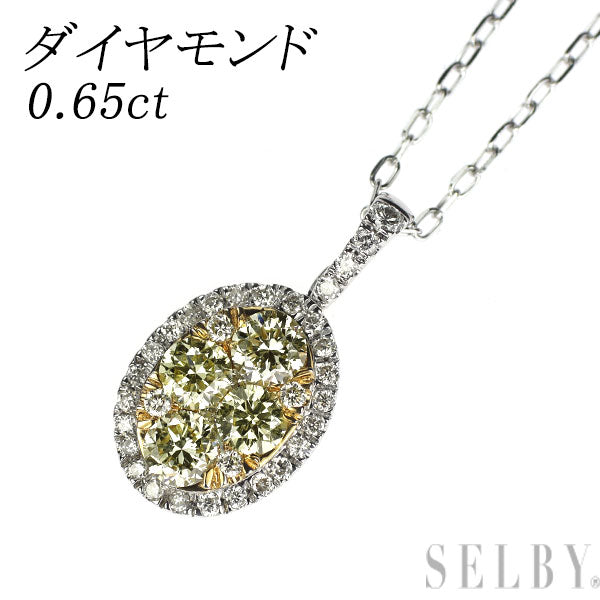K18WG ダイヤモンド ペンダントネックレス 0.65ct