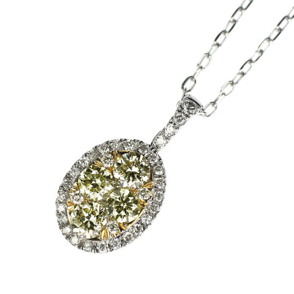 K18WG ダイヤモンド ペンダントネックレス 0.65ct