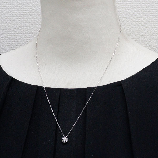 スイート10 Pt900/ Pt850 ダイヤモンド ペンダントネックレス 0.20ct フラワー