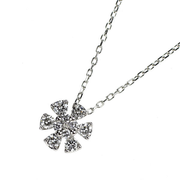 スイート10 Pt900/ Pt850 ダイヤモンド ペンダントネックレス 0.20ct フラワー