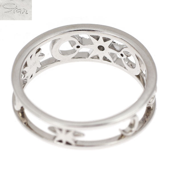 スタージュエリー K18WG ダイヤモンド リング 0.04ct MOON & SUN