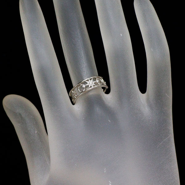 スタージュエリー K18WG ダイヤモンド リング 0.04ct MOON & SUN