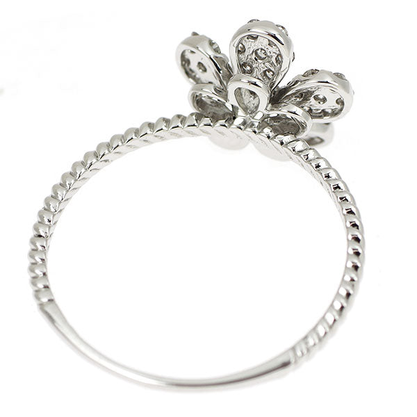 Pt950 H&C Diamond Ring 0.25ct Flower Pave