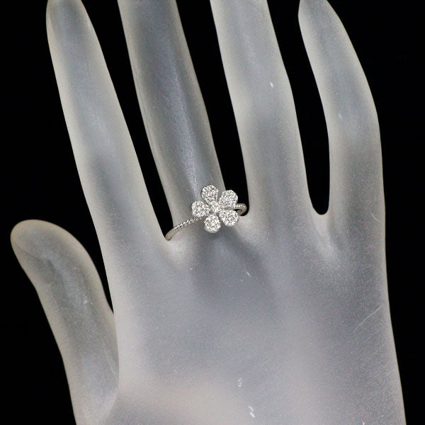 Pt950 H&C Diamond Ring 0.25ct Flower Pave
