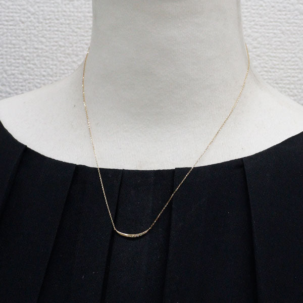 4℃ K18YG ダイヤモンド ペンダントネックレス
