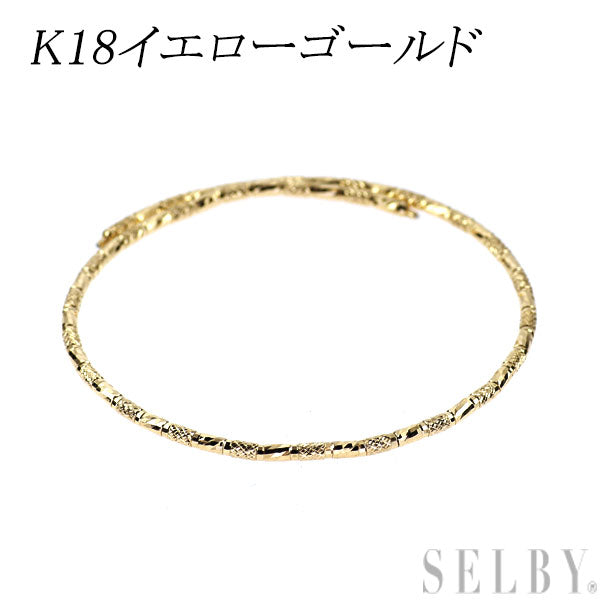 K18YG Bracelet/Bangle with magnet, one size fits most