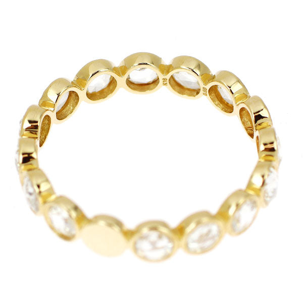 K18YG Rose Cut Diamond Ring 0.99ct Semi-Eternity