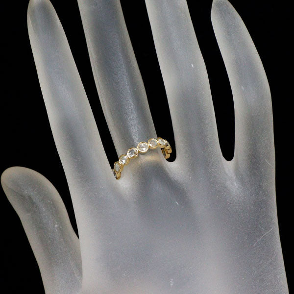 K18YG Rose Cut Diamond Ring 0.99ct Semi-Eternity