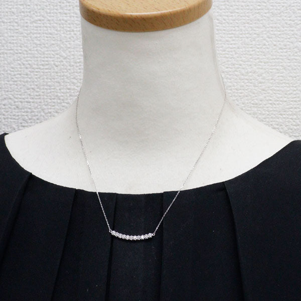 K18WG ダイヤモンド ペンダントネックレス