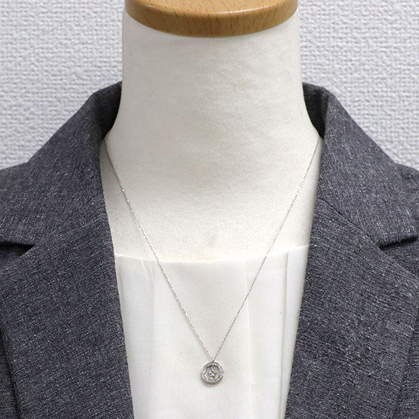 wish upon a star K18WG ダイヤモンド ペンダントネックレス 0.110ct D0.12ct 星の王子さま